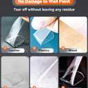 Large Mounting Putty No Trace, Museum Double Sided Tape Glue Adhesive Dots Clear Sticky Tack, Non-Toxic Picture Hanging Adhesive, 0.39 x 0.78 in (252 Pcs)