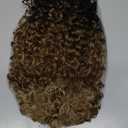 Clip in Hair Extensions, FLUFYMOOZ 4PC 100 Pure Protein Silk Hair Extensions Long Soft Natural Hairpiece 20 Inch Curly Hair Extension for Women (Dark Brown to Medium Brown Light Roots)