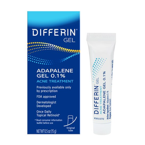 Differin Acne Treatment Gel, 180 Day Supply, Retinoid Treatment for Face with 0.1% Adapalene, Gentle Skin Care for Acne Prone Sensitive Skin, 45g Tube (Packaging May Vary), Best By 12/2027
