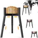 SHAINFUN Raised Dog Bowl Stand for Medium/Large/XL Breeds, Metal Tall Food Stand, Adjustable Wide 7-10.7" Heights 9.8-13.4",Strong Round Tubes Elevated Feeder(Bowl Not Included)