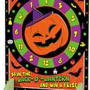 Halloween Wheel Spinner 14.6 x 19.7 Inches Spinner Prize Wheel Game Wood Spin Wheel for Prizes with Stand Tabletop Roulette Spinner for Fall Halloween Carnival Party Games