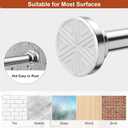 Silver Shower Curtain Rod 26110 Inch, Adjustable Spring Tension Curtain Rod No Drill, Stainless Steel Shower Rod Easy Install, Rustproof Tension Rod for Windows Bathroom Closet Kitchen Room Divider