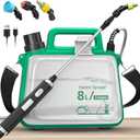 SHIJING Battery Powered Sprayer,Update Electric Garden Sprayer with USB Rechargeable Handle,3 Mist Nozzles, Retractable Wand, Adjustable Shoulder Strap,Weed Sprayers in Lawn & Garden
