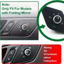 Electric Side Mirror Chrome Mirror Adjust Control Switch Knob Heat Folding Fit for VW Jetta Mk6 2011 2012 2013 2014 2015 2016 2017 5C7959565E 5C7 959 565E