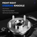 Front Right Steering Knuckle & Wheel Bearing Hub Assembly Compatible with Honda Accord 2008-2012, for Acura TSX 2009-2014, Replace for 698446 LK052 44300TA0A61, Passenger Side