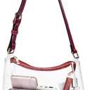 Clear Bag for Stadium Events - Adjustable Strap Clear Shoulder Bag for Concerts & Sports, Game Day Approved (Medium)
