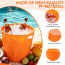 OBTANIM 4 Pack Colorful Plastic Buckets Drink Cooler Storage Ice Pails with Handles for Plants, Party Favors Organizing, Home Decor or Classrooms Pencil Storage