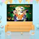 Happy Halloween Backdrop for Party Supplies 5x3ft Mouse Theme Pumpkin Banner for Party Cake Table Decorations Halloween Banner