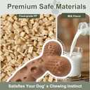 Dog Bone Toy for Aggressive Chewers Tough Dog Chew Toys for Samll Breed to Keep Them Busy (Small-Under 20LBS, Milk)