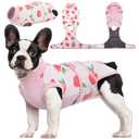 Kuoser Recovery Suit for Dogs Cats After Surgery, Professional Pet Recovery Shirt Dog Abdominal Wounds Bandages, Substitute E-Collar & Cone,Prevent Licking Dog Onesies Pet Surgery Recovery Suit S