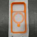 TORRAS for iPhone 17 Pro Case with Stand, Fit for MagSafe, 4X Military Drop Protection, Camera Control Button, Slim Soft Edge Phone Case for iPhone 17 Pro, Translucent Matte Cover 6.3", Bright Orange