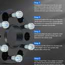 ECCPP 4PCS 6x5.5 to 6x5.5 Wheel Spacers Hub Centric 1" 6x139.7mm 14x1.5 78.1mm for Chevrolet Silverado 1500 1999-2023 | for Chevrolet Suburban 1500 2000-2014 | for Chevrolet Sierra 1500 1999-2023