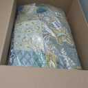 YAYIDAY Oversized King Bedspreads Patchwork Quilt Set (120x118 Inch) - 100% Cotton Reversible Breathable Green Leaves Quilted Coverlet with Pillow Shams for All Seasons