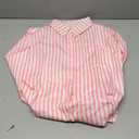 Verdusa Women's Striped Print Button Down Shirts Long Sleeve Collared Loose Blouse Tops Small