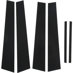 Car Window Pillar Sticker 6pcs Pillar Post Decal Trim Gloss Black Side Door Window Cover Trim Replacement for (2011-2021)
