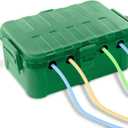 QUOBAS Extra Large Outdoor Electrical Box Waterproof, IP54 Weatherproof Extension Cord Cover, Outdoor Plug Cover Protect Outlet, Plug, Power Strip, Tools, Holiday Light, Green