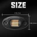 SUNPIE 12 Pods White Rock Lights – Aluminium Housing, Quick Connect, 24 High Power Chips, 4M Extension Wires, 6000K Pure White, Mounting Pads Included, IP67, Fits Trucks, SUV, ATV, UTV, Trailer