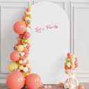 Wokceer Wedding Arch Backdrop Cover 8FT Spandex Fitted Wedding Arch Stand Covers Round Top Chiara Backdrop Cover for Birthday Party Ceremony Banquet Decoration White