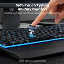 SABLUTE Wireless Keyboard and Mouse Combo, Rechargeable 4000mAh Light up Quiet Keyboard with Wrist Rest & Phone Holder, Ergonomic Silent Typing for PC/Mac/Laptop/Windows/Chrome OS