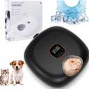 Automatic Cat Feeder Wireless, Sharper Image Auto Cat Food Dispenser for Wet Food with 2 Ice Packs, Rechargeable Auto Feeder for Cats with Programmable Timer Low Battery Indicator, Black