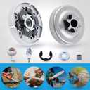 Chainsaw 7pcs Kit Sprocket Clutch Drum 3/8" for Stihl 017 018 021 023 MS170 MS180 MS210 MS230 MS250 Replacement Parts with Needle Bearing Washer E-Clip Worm Gear for 1123 640 2003, 1123 640 2073