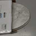 Angel Shield Marble Toilet Seat Durable Molded Wood with Quiet Close,Easy Clean Quick-Release Hinges (Elongated,Gray Marble)