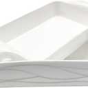 Porcelain Baking Dish, Lasagna Pan, Rectangular Baking Pan with Handles, 18 oz, Ceramic Baking Dish with Handles For Casserole, Lasagna, Gratin, Broiling, Roasting, and Baking, White (9.8 lnch, 9.8 lnch White)