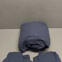 PURE ERA Jersey Knit Duvet Cover Set 100% T-Shirt Cotton Super Soft Comfy 3pc Bedding Set with Zipper Closure (Heather Navy Blue, King)