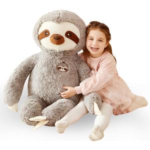 IKASA Large Sloth Stuffed Animal Plush Bradypode Toy for Children (Gray, 30 inches) (Giant)