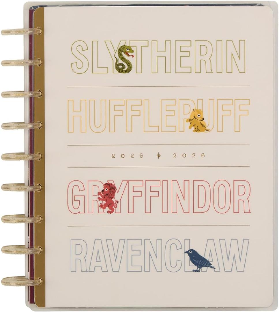 Happy Planner Harry Potter Disc-Bound 12-Month July 2025June 2026 Planner, Classic Size, Student Layout, Back to Hogwarts