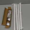 Closet Rod, 17 to 53 Inch Closet Rods for Hanging Clothes, Heavy Duty Adjustable Closet Hanging Rod Bar White Closet Poles for Wardrobes, Closet, Bathroom, Windows,1.3 Inch Diameter