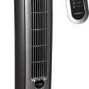 Lasko Oscillating Tower Fan, Quiet Fans with Remote, for Bedroom, Living Room, Office, Tower Fan with Remote, 3-Speed Timer, 42, Silver T42951