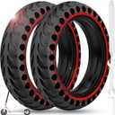 BANGTING 2PCS 8.5x2 inches Solid Tires for Electric Scooter, 8 1/2 x2 Tire for Gotrax GXL V2 / XR/APEX, 50/75-6.1 Tire Replacement for Xiaomi Pro 2 / M365 / 1S and All 8.5'' Scooter Tires (Red)