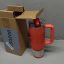 STANLEY Quencher ProTour Flip Straw Tumbler with Leakproof Lid | Built-In Straw & Handle | Cupholder Compatible for Travel | Insulated Stainless Steel Cup | BPA-Free (30 Ounces, Hot Coral Fade)