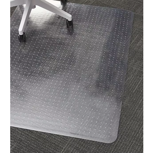 Crystal Clear 1/5" Thick 47" x 35" Heavy Duty Hard Chair Mat, Can be Used on Carpet or Hard Floor