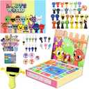 Christmas Blind Box Party Gifts (53 Pieces) Birthday Mystery Toys Surprise, Christmas Sock Fillers and Gifts - Including Plush Toys, Keychains, Stickers and Collectibles, Children's