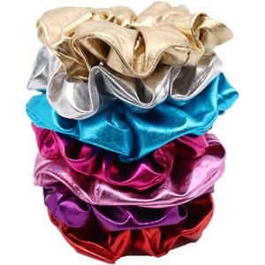 Scrunchies for Women, 7 Packs Bandana Soft Hair Bands Scrunchies (Shining Series)