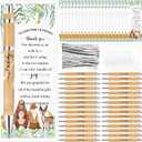 Zhanmai 36 Sets Woodland Animals Baby Shower Favors Include Bamboo Pens and Thank You Cards Cable Ties Woodland Baby Shower Party Decoration Gender Reveal Party Favors Game Prizes