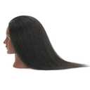 Mannequin Head 100% Human Hair Cosmetology Manikin Doll Training Head with Stand for Hairdresser Practice Braiding Styling Coloring Bleaching Dyeing Cutting Updos Display, Black