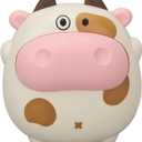 Generic USB Heater, 2 Levels USB Rechargeable Electric Mini Hand Warmer Powered Heater Fast Heating Cartoon Cow Night Light (Beige)
