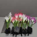 WdtPro Solar Lights Outdoor Garden Decorative 6 Pack, Waterproof Solar Garden Lights With 24 Lily Flowers, Color Changing LED Solar Powered Landscape Lights for Outside Yard Patio Decor, Gifts