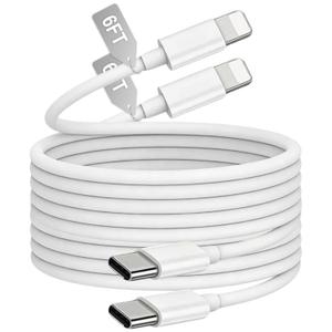 iPhone Charger Cable 2Pack 6.6FT[MFi Certified],USB C to Lightning Cable