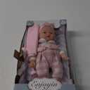 Enjoyin 12'' Baby Doll in Gift Box with Pink Cloths, Pacifier, 13''x13'' Microfabric Blanket, and Feeding Bottle. Gift Idea for Ages 3+