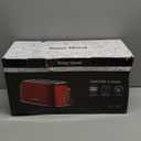 Roter Mond 4 Slice Toaster Retro Stainless Steel Toaster with Bagel, Cancel, Defrost Function and 6 Bread Shade Settings Bread Machine, Long Extra Wide Slots and Removable Crumb Tray, Cream