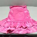 Satin Tube Mini Dress for Women Strapless Tiered Layer Hem Backless Dresses Party Clubwear XS