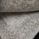 Light Brown Area Rug 4x6 Office Entryway Rug Machine Washable Kitchen Vintage Distressed Non Slip Carpet Indoor Retro Floral Accent Throw Door Mat for Bathroom Bedroom Dining Living Room