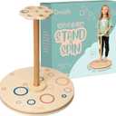 Driddle Wooden Stand and Spin Toy | Balance Board 360 Spinner Stand Toddler Toys Age 2, 3, 4, 5, Birthday for Boy Girl, 18 Months +, Kids Toy Indoor or Outdoor for 2 Year Old (Patent Pending), Extra Large