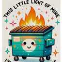 Nrleey Dumpster Inspirational Poster - Dumpster Gift, the Little Light of Mine Wall Art With Wooden Poster Hanger, Motivational Posters for Office, 12x16 Inch