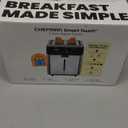 Chefman Smart Touch 2 Slice Digital Toaster, 6 Shade Settings, Touchscreen Controls, Extra-Wide Slots for Thick Breads & Bagels, +10 Seconds, Defrost, Removable Crumb Tray – Stainless Steel