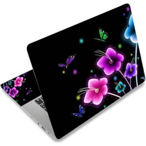 Laptop Notebook Skin Sticker Cover Decal Fits 12 13 13.3 14 15 15.4 15.6 inch Laptop Protector Notebook PC | Easy to Apply, Remove and Change Styles (Colorful Flowers)